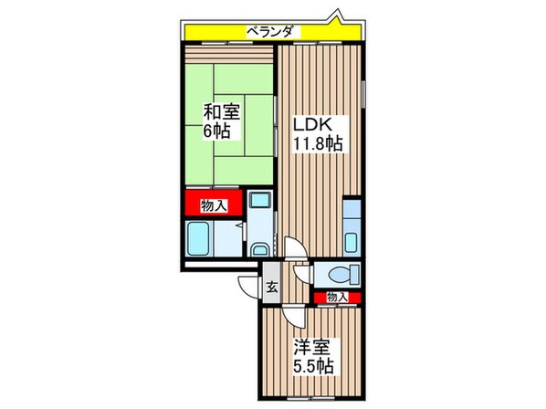 牛立曽七ハオスの物件間取画像